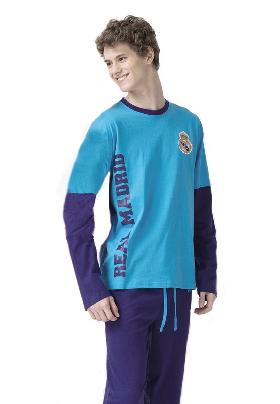 Real Madrid Pijama Oficial de Hombre en azul Varela Intimo