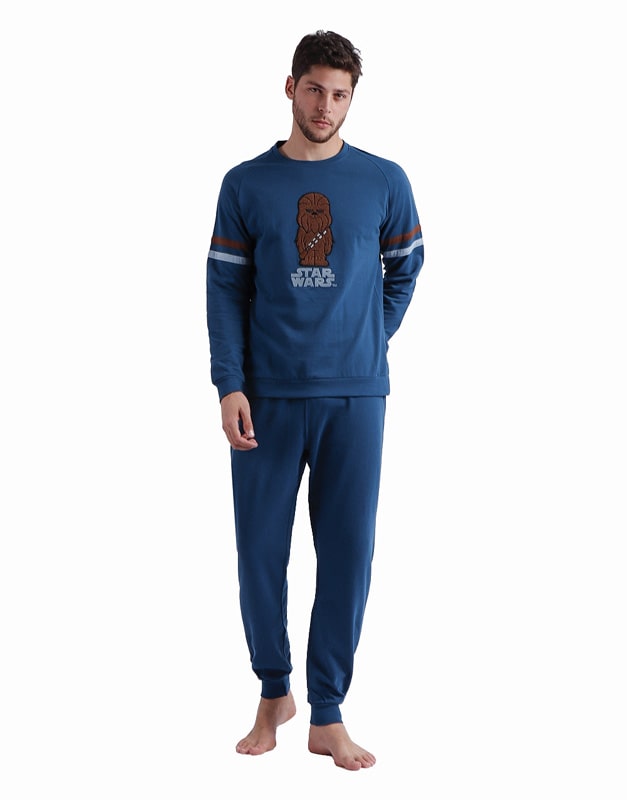 Pijama Star Wars con Chewbacca en relieve afelpado en algodon