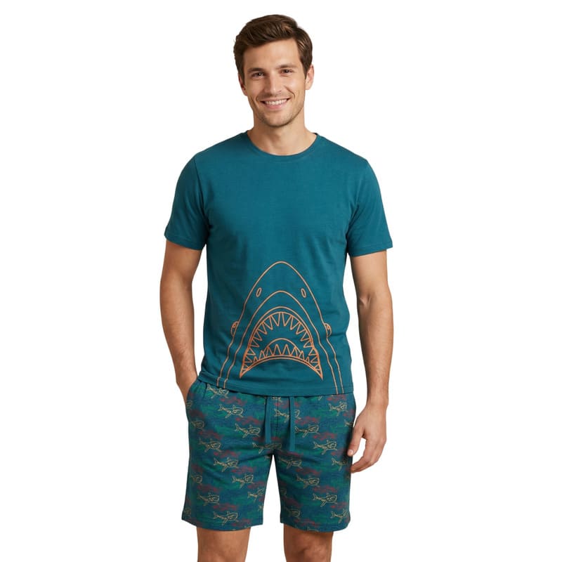 Regala una experiencia de descanso inigualable con el pijama juvenil de tiburón de Dark Elephant; ¡el regalo ideal para cualquier ocasión!