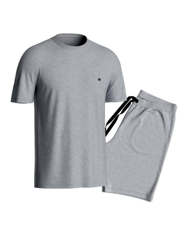Pijama corto Impetus mod. Revive: un descanso eco-consciente. Fabricado con algodón reciclado para un confort responsable con el planeta.