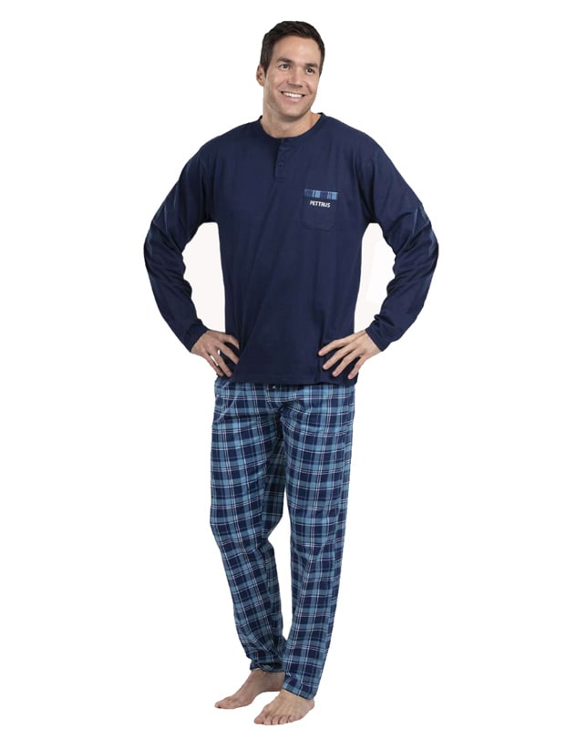 Pettrus Man - pijamas de hombre con bolsillo en el pecho