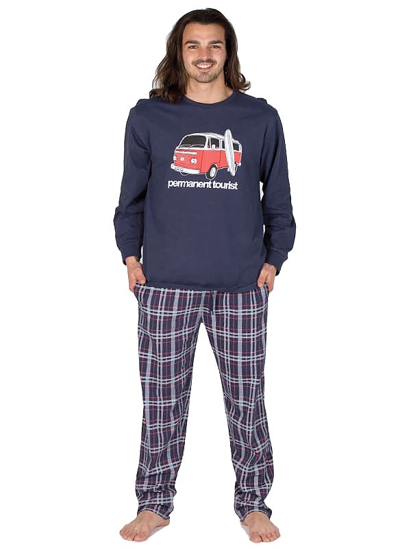 Pijama Pettrus Man en algodón con puños mod. furgo surfer
