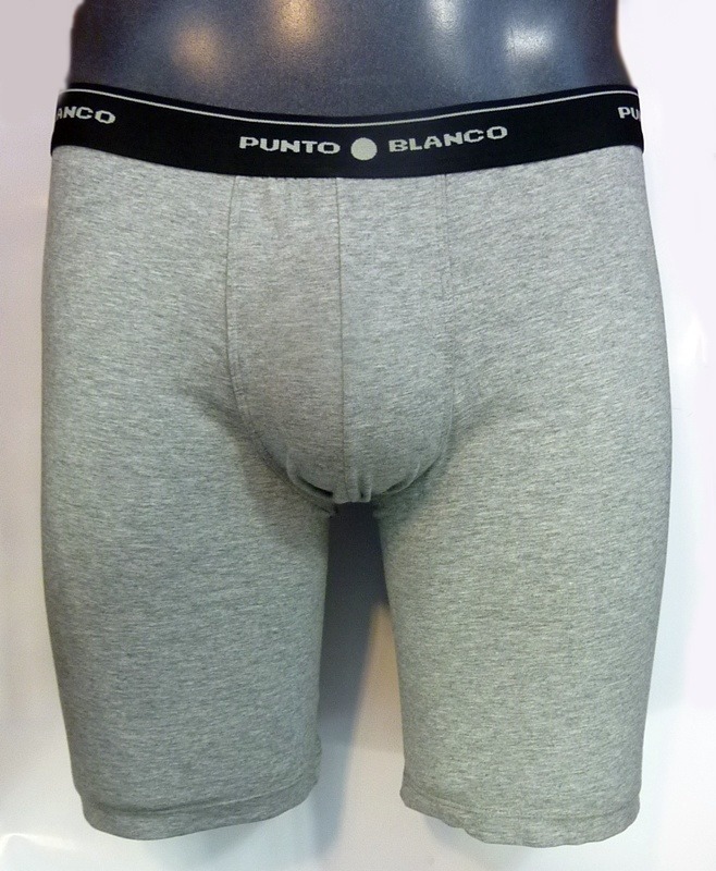 Boxer Basix Ciclista Punto Blanco, gris