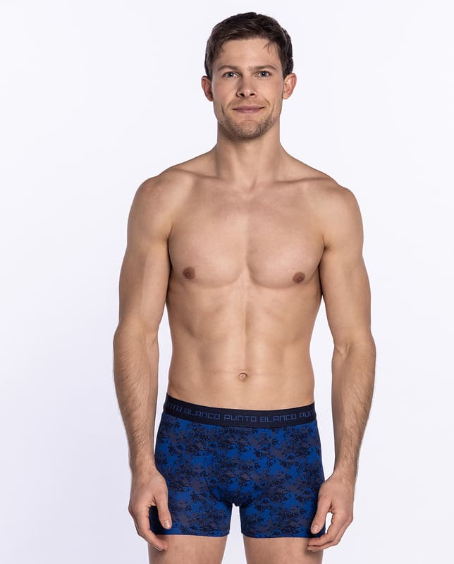 Microfibra suave y calzoncillos en azul marino elegante Punto Blanco Varela Intimo