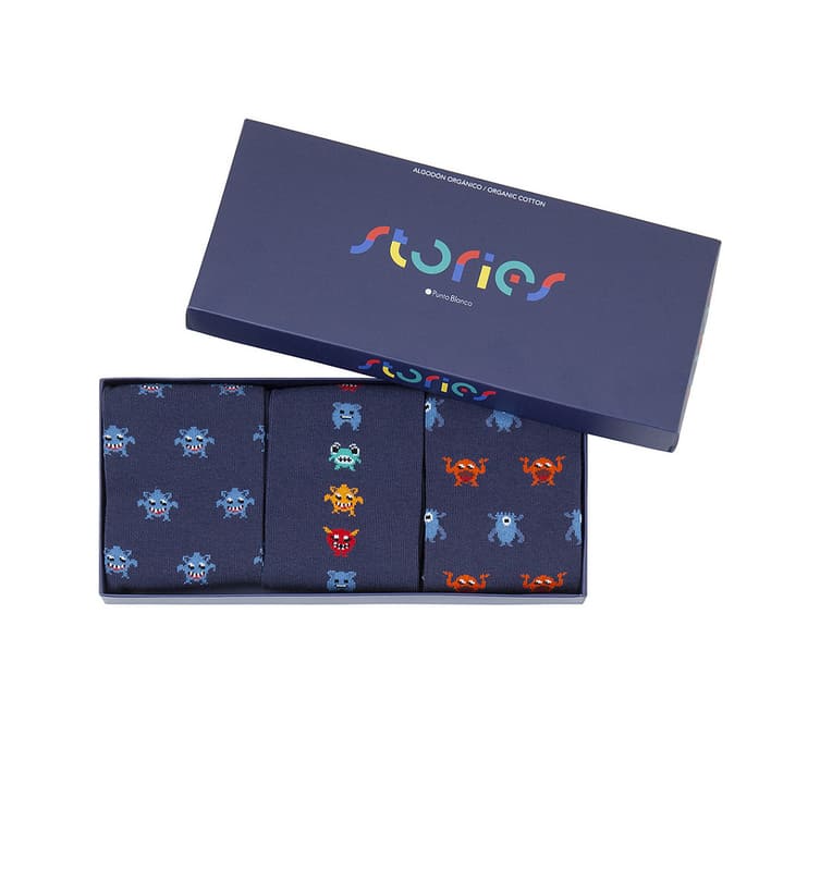 Calcetines de Punto Blanco, la caja regalo más colorida y alegre de Navidad.