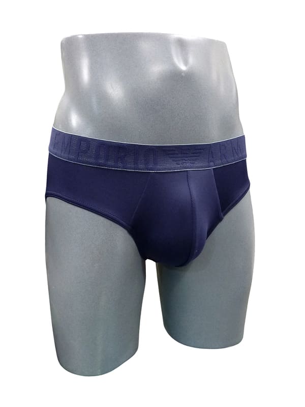 Slip azul Emporio Armani de microfibra suave y elástica