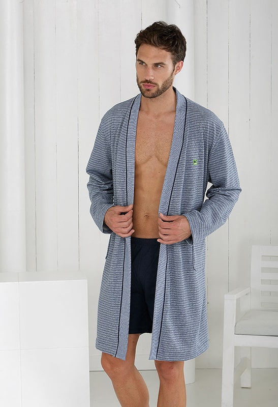 Batas clasicas cruzadas de verano para hombre de Massana Homewear Varela Intimo
