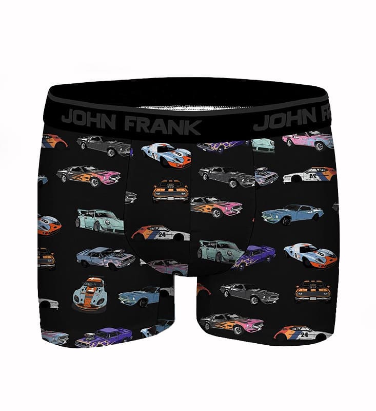 Calzoncillo Boxer John Frank mod. Coches Rally Retro, regalo original hombre