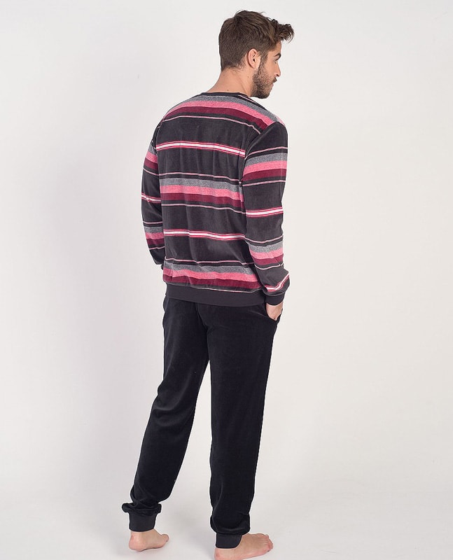 Terciopelo Pijama Massana Hombre Oferta Pijama Con Puños Para