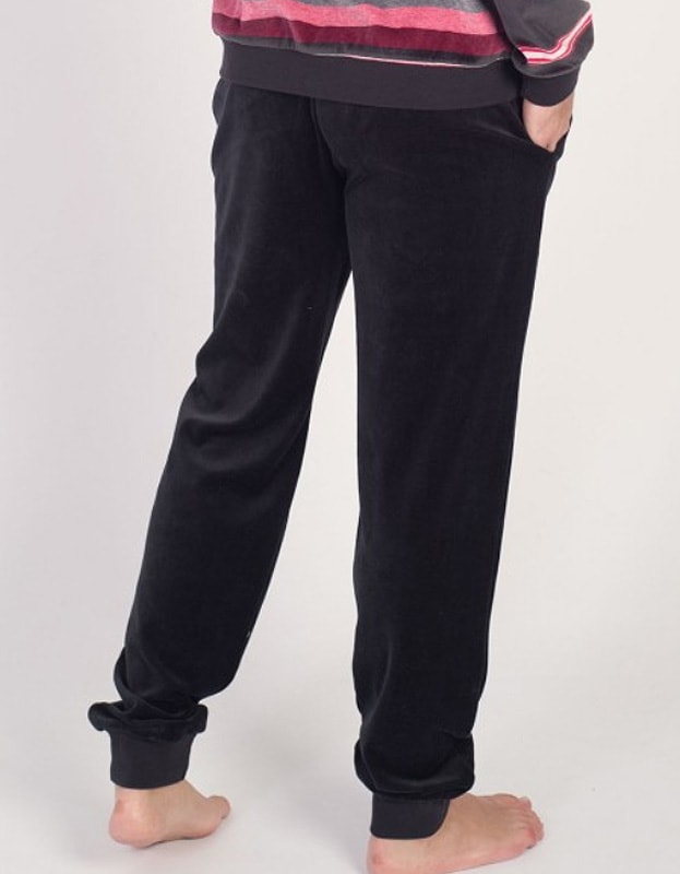 Pijama con puños para hombre en terciopelo Massana Varela Intimo