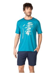 Pijama hombre azul con estilo juvenil y deportivo ideal como regalo de verano
