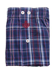 Talla Especial 3XL - 4XL. Boxer Guasch de tela a cuadros en azul marino