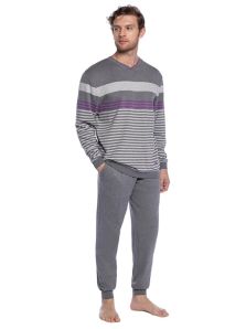 3XL - 4XL - Pijama Guasch Afelpado en gris jaspeado