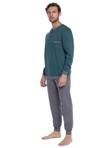 3XL - 4XL - Pijama Guasch Afelpado en verde y gris