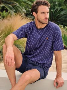 Talla 3XL - Pijama Massana de verano en azul 