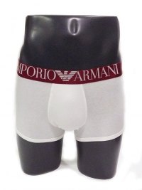 Boxer Armani Shiny Logo Band Red