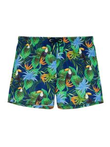 Bañador HOM mod. Toucan con estampado vegetal