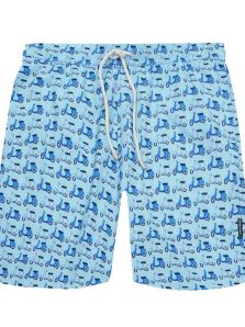 Bañador John Frank azul estampado con motos