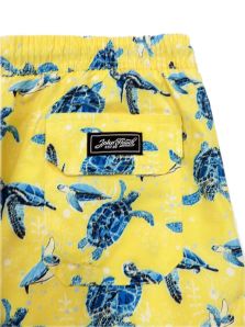 Bañador amarillo con tortugas John Frank de secado rápido