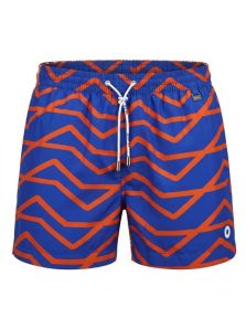 Bañador David mod. Atlantis en azul y naranja