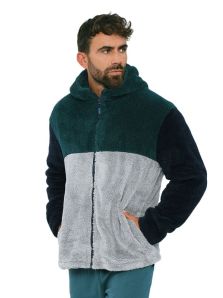 Parka Polar Muydemi en Coralina con capucha