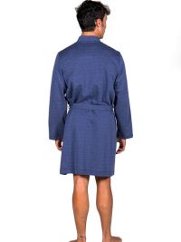 Bata de verano Soy Underwear estampado geómetrico en azul
