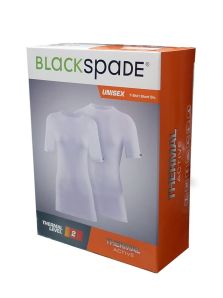 Camiseta térmica BlackSpade en manga corta y blanca