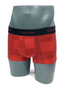 Boxer Calvin Klein de algodón en rojo con micropuntos