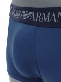 Boxer Emporio Armani de microfibra en color azul plomo