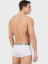 Boxer Emporio Armani en algodón en blanco y plata