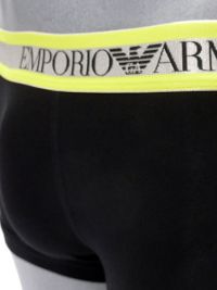 Boxer Emporio Armani en algodón en negro y amarillo