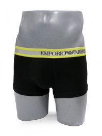 Boxer Emporio Armani en algodón en negro y amarillo