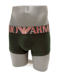 Boxer Emporio Armani de algodón megalogo en verde botella