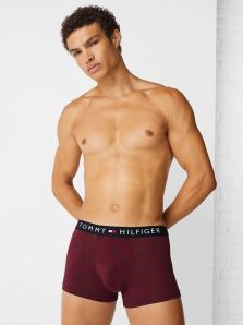 Boxer Tommy Hilfiger Organic Cotton TH Monogram burdeos