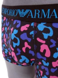 Boxer Emporio Armani en algodón estampado en negro 