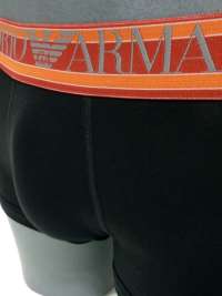 Boxer Emporio Armani negro y cinturilla tricolor