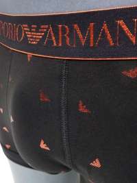 Boxer Emporio Armani en negro con Mini-Logos Tornasolados
