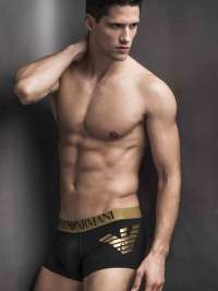 Boxer Emporio Armani logo amarillo oro