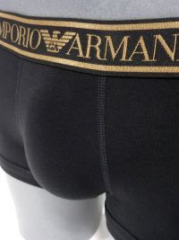 Boxer Emporio Armani en algodón en negro y dorado