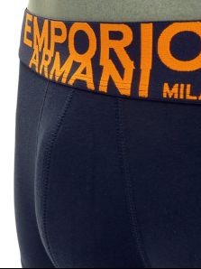 Emporio Armani Milano calzoncillo boxer en azul marino 
