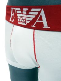 Boxer Emporio Armani en algodón en blanco y rojo