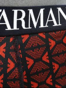 Boxer Emporio Armani Microfibra con logo en rojo