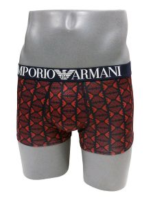 Boxer Emporio Armani Microfibra con logo en rojo