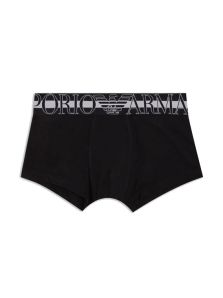 Boxers de algodón Emporio Armani con megalogo en negro