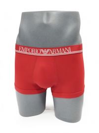 Boxer Emporio Armani de malla en microfibra y color rojo