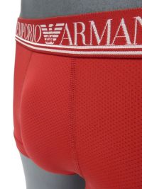 Boxer Emporio Armani de malla en microfibra y color rojo