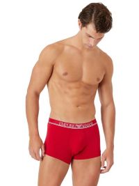 Boxer Emporio Armani de malla en microfibra y color rojo