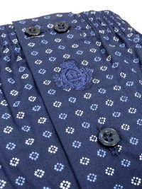 Boxer Guasch de tela en azul marino y estampado geómetricos