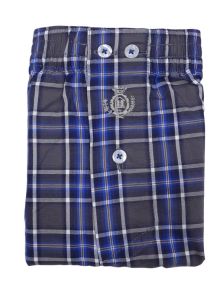 Boxer Guasch de tela a cuadros en gris y azul
