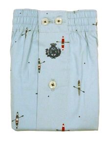Boxer Guasch de tela para hombre en azul con kayaks